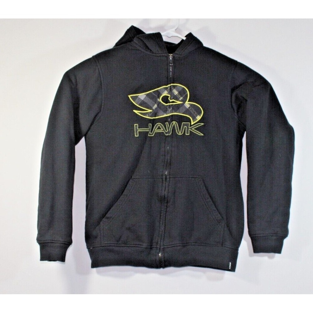Tony Hawk Zip Up Hoodie Striped Sweater Unisex Kids Size XL